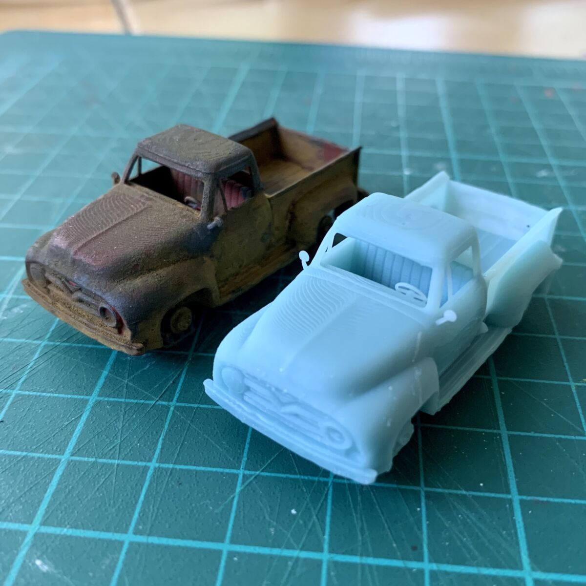 UNPAINTED N Scale Ford F100 Short Bed 3D printed 